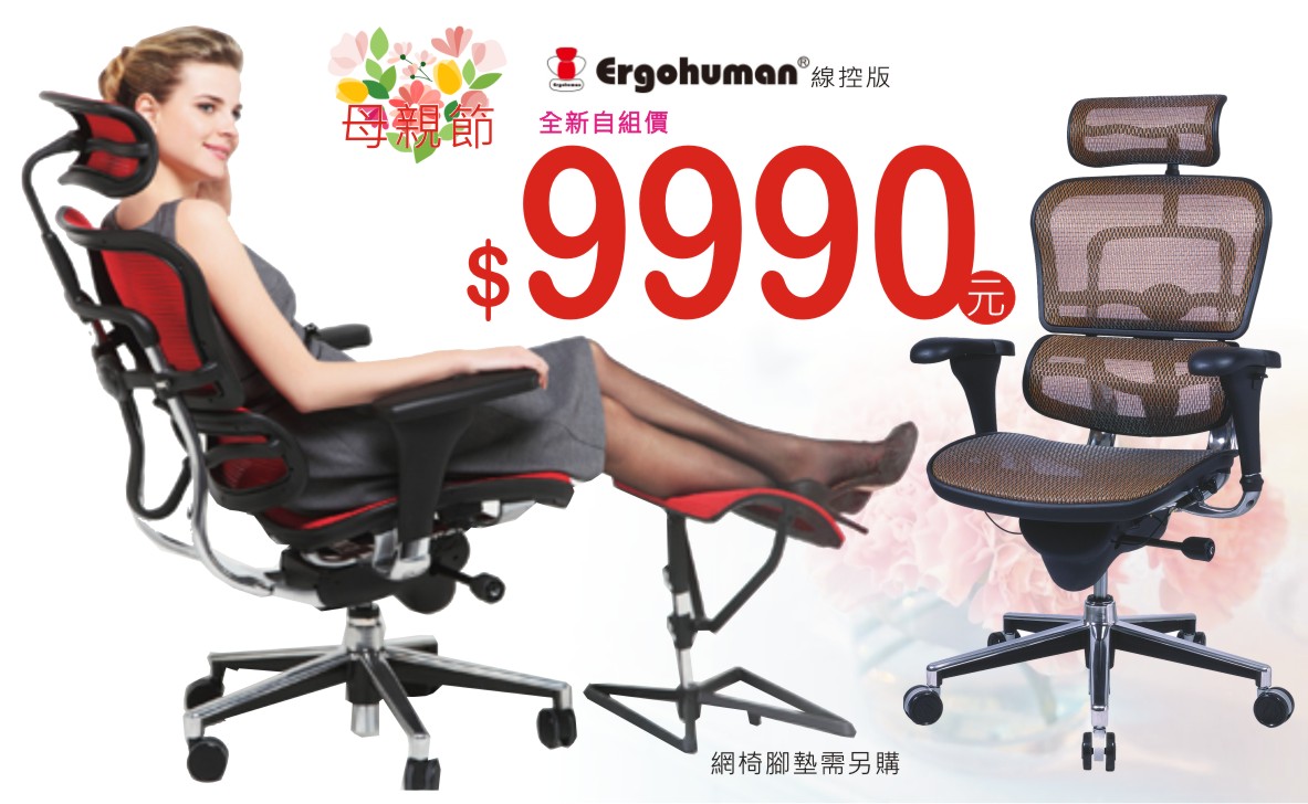 Ergohuman111人體工學椅|電腦網椅-全新自組價9990元