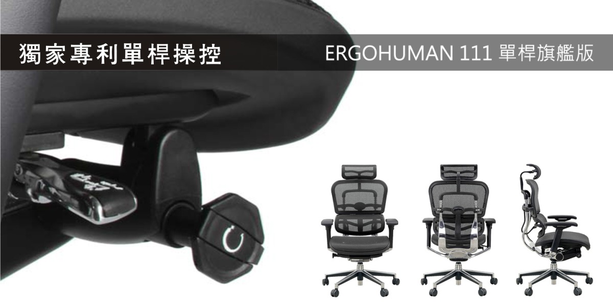 Ergohuman111人體工學椅|電腦網椅|單桿版-國際環保與無毒產品雙重認證
